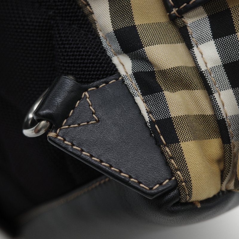 Burberry 巴寶莉 The Rucksack 風衣棕色 經典格紋 拼接尼龍 小型 後背包 雙肩包 電腦包-32