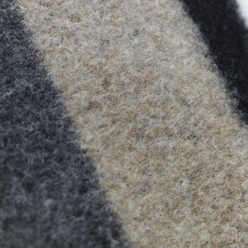 Loewe 羅威 Cushion 多色條紋毛氈 棕色牛皮 拼接大型托特包 手提包-9