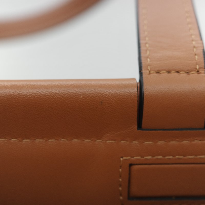 Loewe 羅威 Cushion 多色條紋毛氈 棕色牛皮 拼接大型托特包 手提包-19