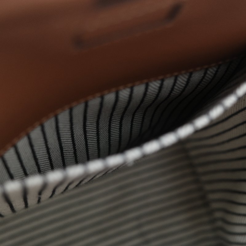 Loewe 羅威 Cushion 多色條紋毛氈 棕色牛皮 拼接大型托特包 手提包-23