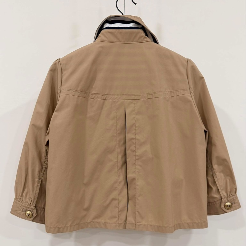 BURBERRY 藍標 雙排金扣短版風衣外套-3