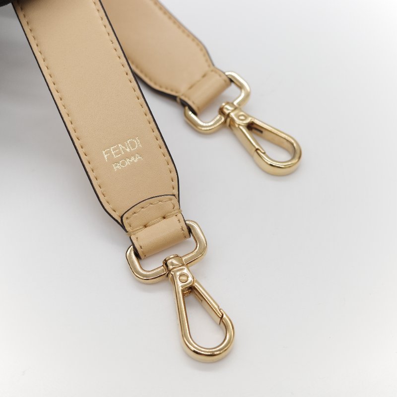 (超級新♥️)Fendi 芬迪 Bucket 經典 FF 花紋 芥末黃色牛皮 藍色 水桶包 斜挎包 單肩包-18