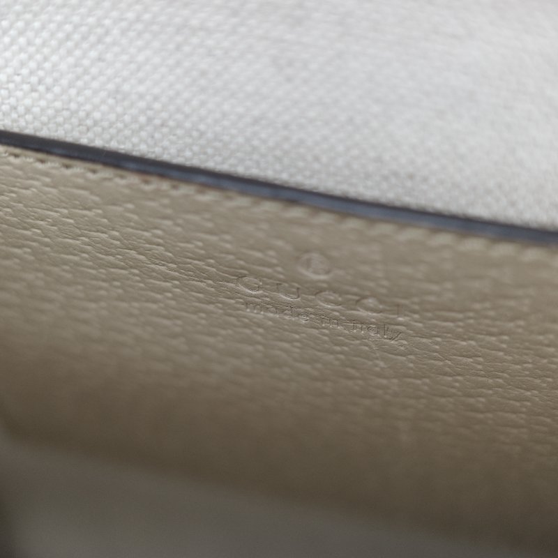 Gucci 古馳 燕麥色 經典花紋 奶灰色 GG Logo 琴譜包 迷你型 手提包 斜挎包 兩用包-19