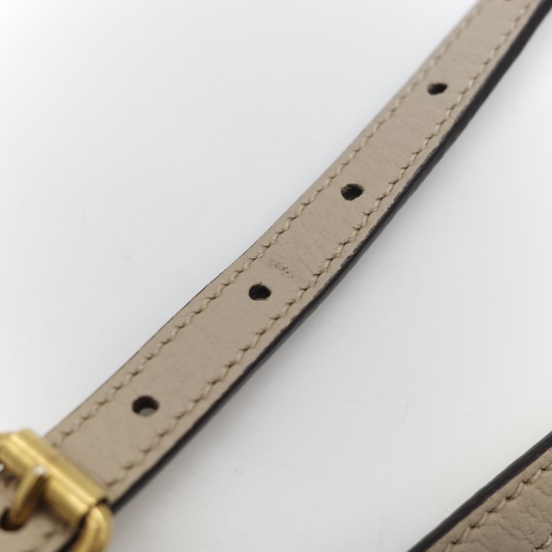 Gucci 古馳 燕麥色 經典花紋 奶灰色 GG Logo 琴譜包 迷你型 手提包 斜挎包 兩用包-21