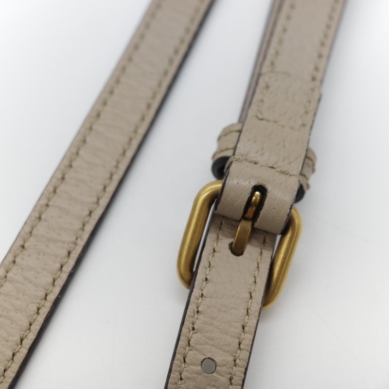 Gucci 古馳 燕麥色 經典花紋 奶灰色 GG Logo 琴譜包 迷你型 手提包 斜挎包 兩用包-23