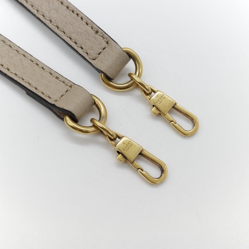 Gucci 古馳 燕麥色 經典花紋 奶灰色 GG Logo 琴譜包 迷你型 手提包 斜挎包 兩用包-26