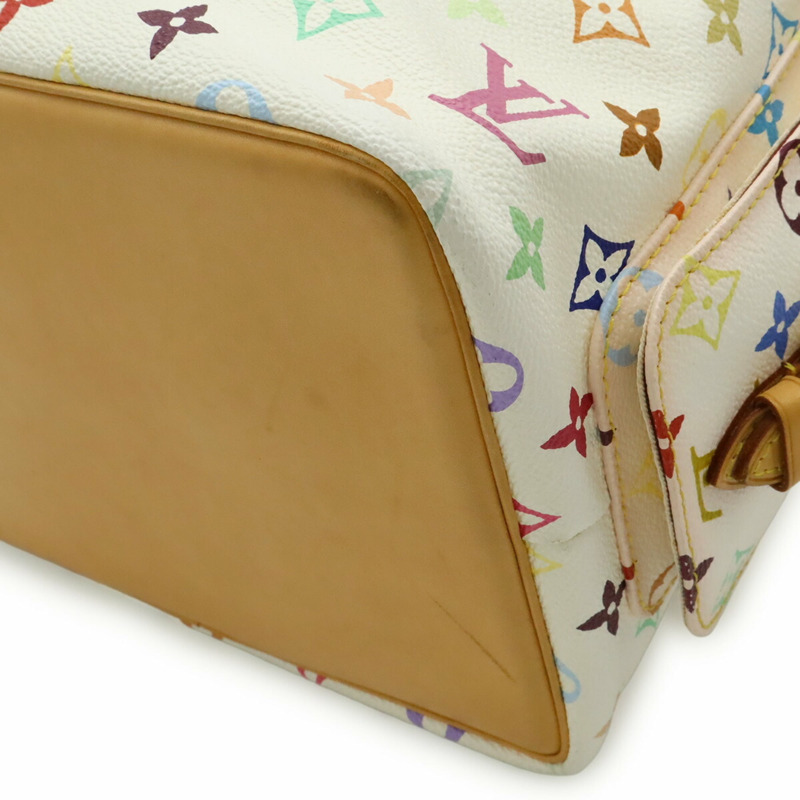 LOUIS VUITTON 路易威登 Monogram 多色 Petit Noé 肩背包，白色 M42229-3