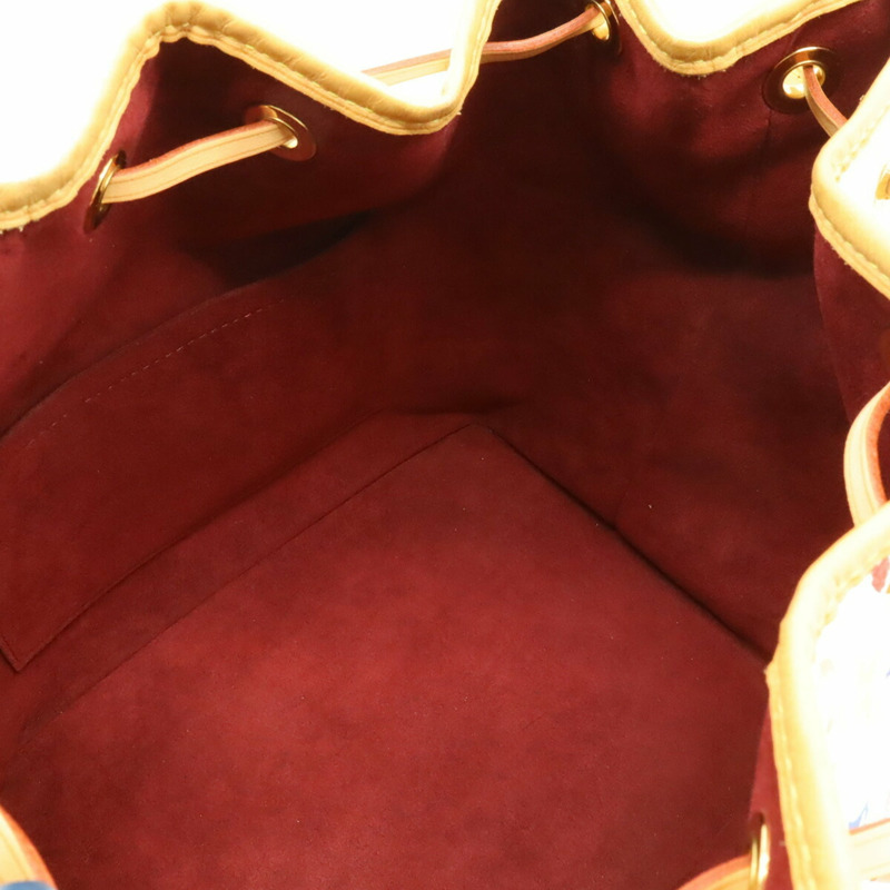 LOUIS VUITTON 路易威登 Monogram 多色 Petit Noé 肩背包，白色 M42229-5