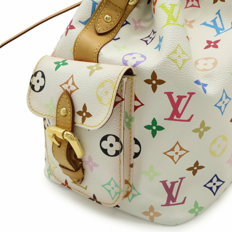 LOUIS VUITTON 路易威登 Monogram 多色 Petit Noé 肩背包，白色 M42229-8