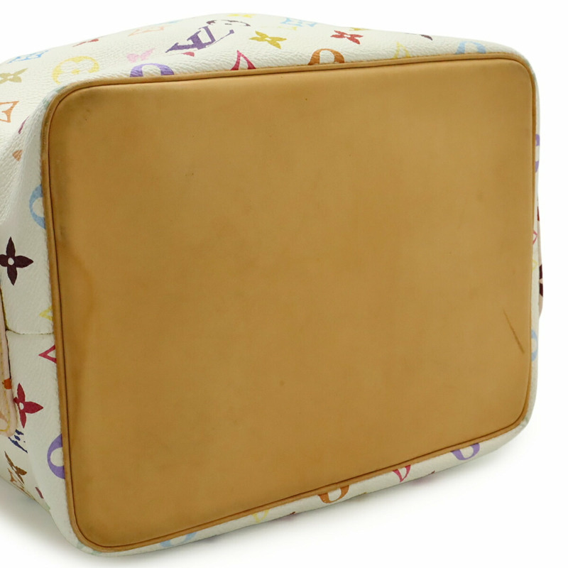 LOUIS VUITTON 路易威登 Monogram 多色 Petit Noé 肩背包，白色 M42229-9