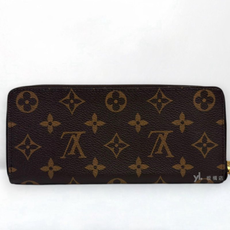 S5362-LV 原花拼紫紅拉鍊長夾M60742-3