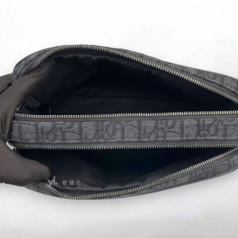 S5387-DIOR Oblique 黑色緹花相機包-5