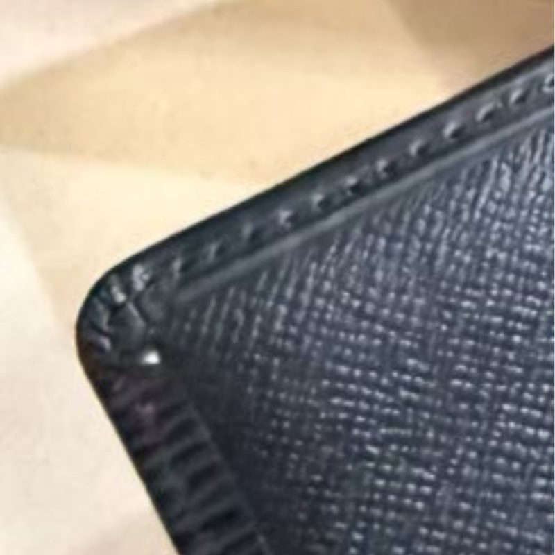 全新 全配 LV卡夾 黑色 經典 荔枝皮 黑色素面 送禮 商務 商用 lv卡夾 男性 女性 零錢包 錢包 夾 鈔票夾 短夾-4