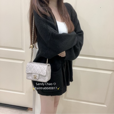 ෆ Chanel 金球方胖 灰紫色💜