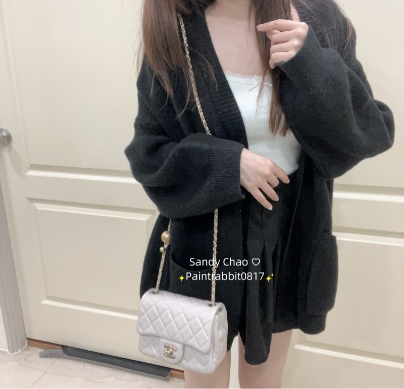 ෆ Chanel 金球方胖 灰紫色💜-1