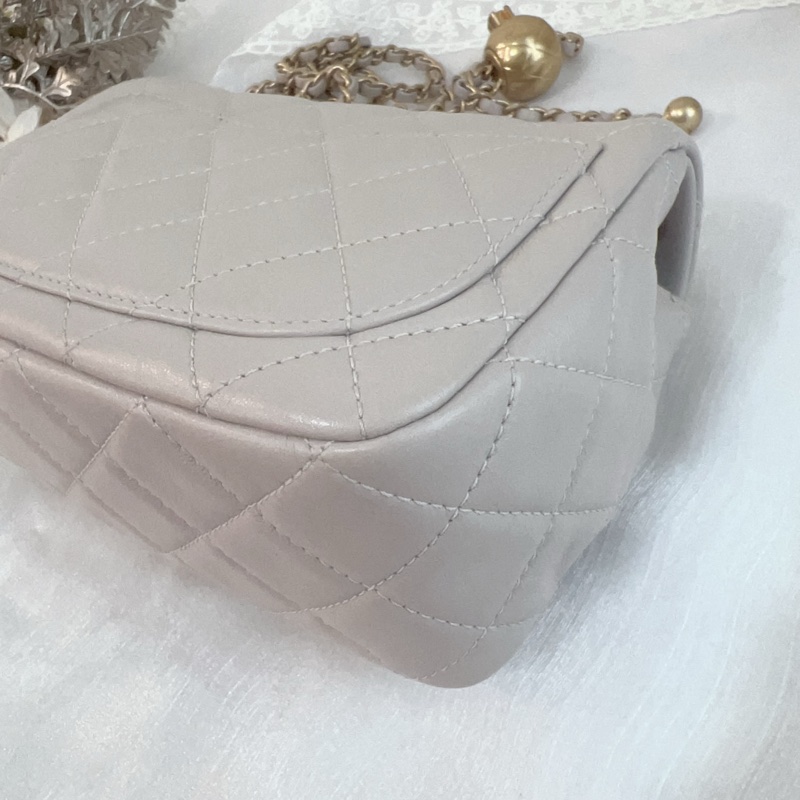 ෆ Chanel 金球方胖 灰紫色💜-7