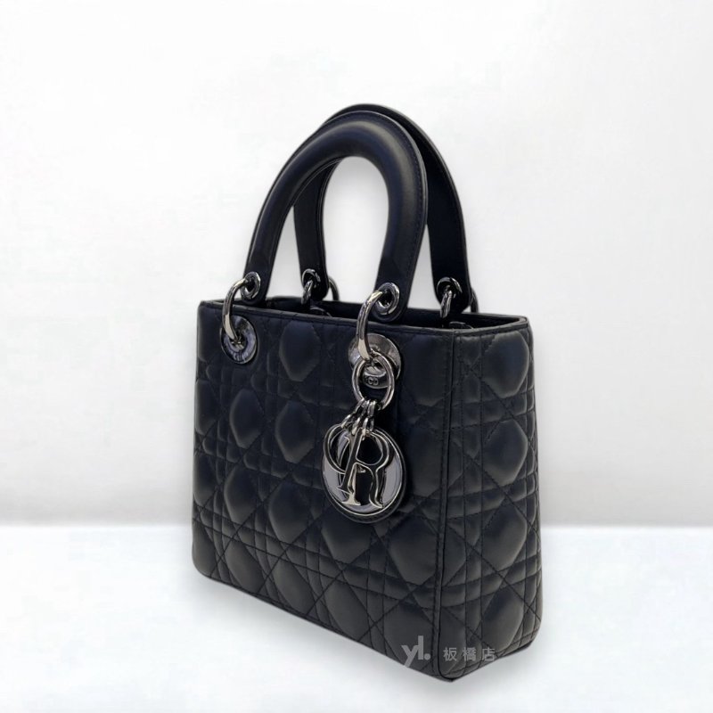 S5388-DIOR Lady Dior 黑羊皮小型黛妃包-1