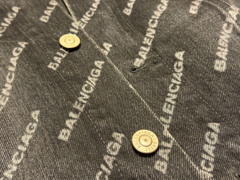 BALENCIAGA 巴黎世家 滿LOGO UNIFIT OVERSIZE 丹寧牛仔外套-3