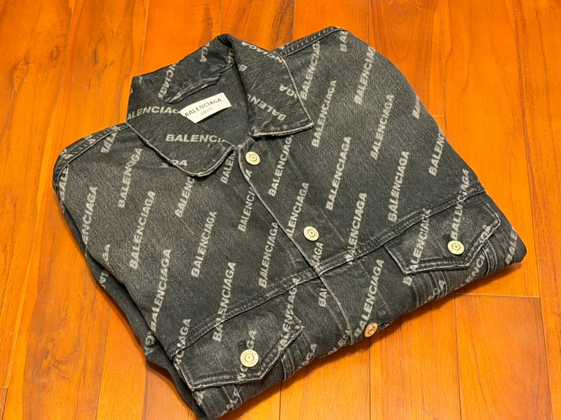 BALENCIAGA 巴黎世家 滿LOGO UNIFIT OVERSIZE 丹寧牛仔外套-5