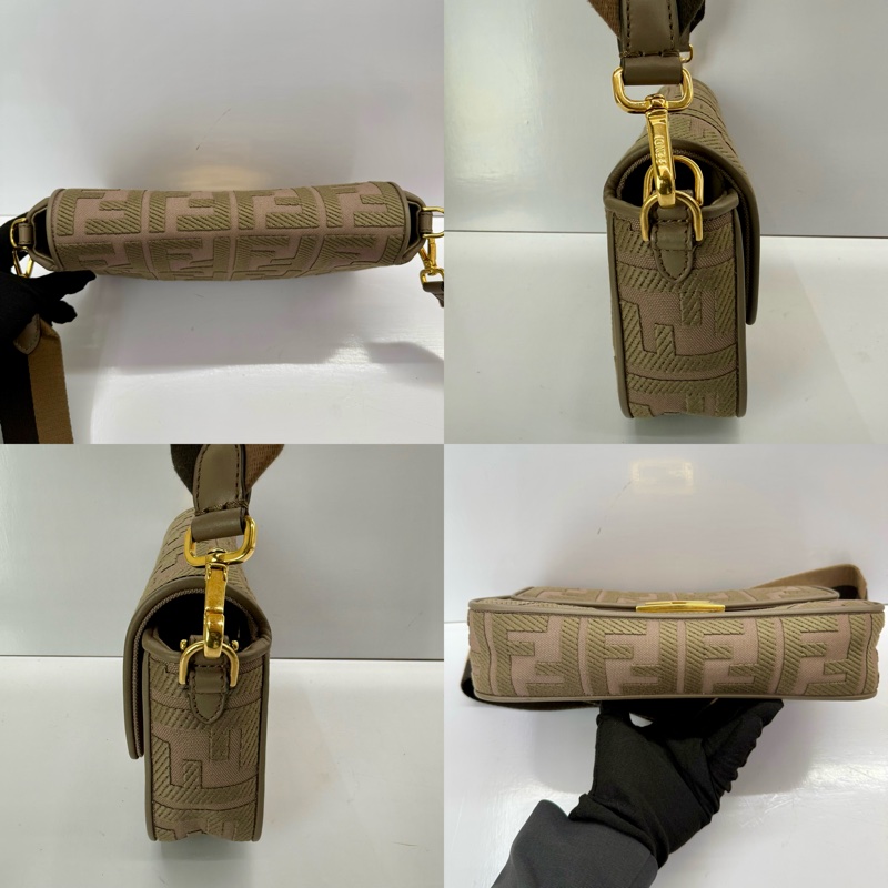 芬迪 FENDI 經典帆布法棍包 兩用包（手提／肩背）8BR600-3