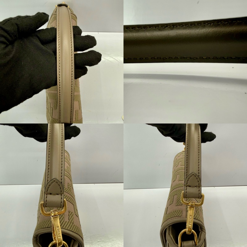 芬迪 FENDI 經典帆布法棍包 兩用包（手提／肩背）8BR600-5