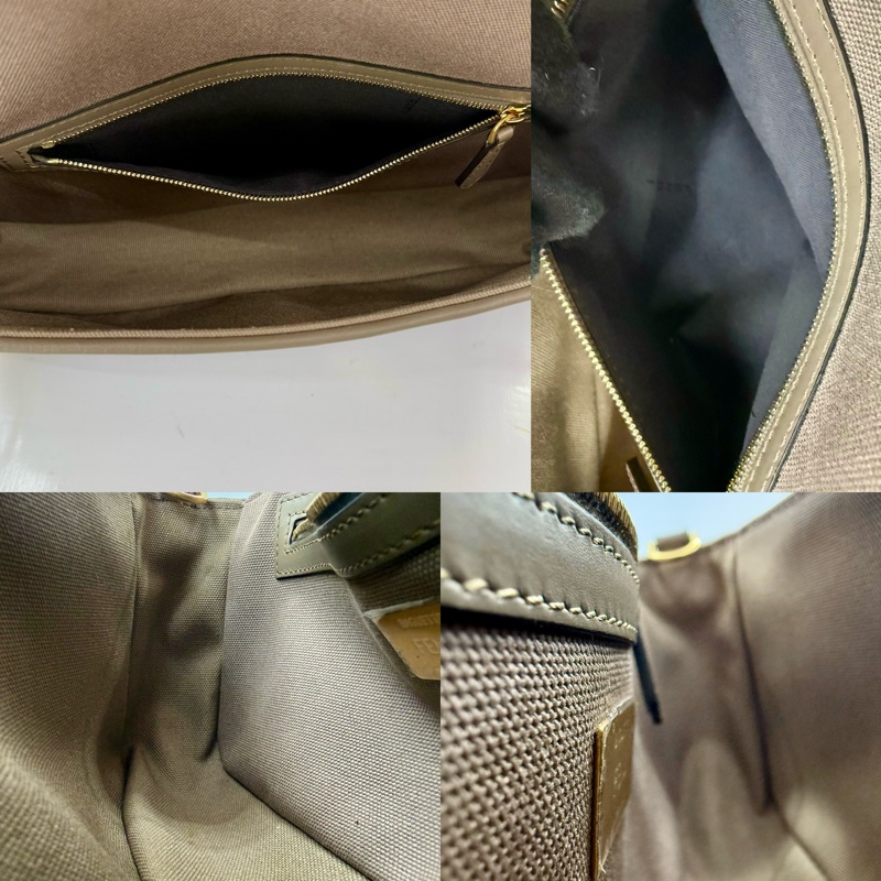 芬迪 FENDI 經典帆布法棍包 兩用包（手提／肩背）8BR600-7