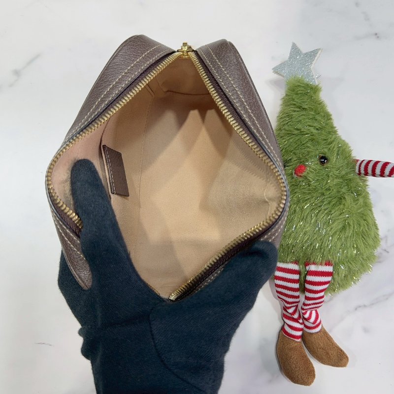 GUCCI Ophidia GG老花綠紅織帶腰包-4