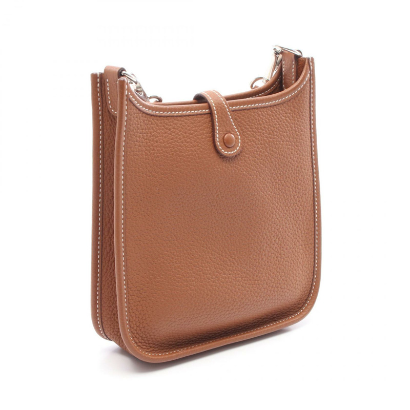 愛馬仕 Evelyne TPM 單肩斜背包 Z Taurillon Clemence 金色二手 SHW-1