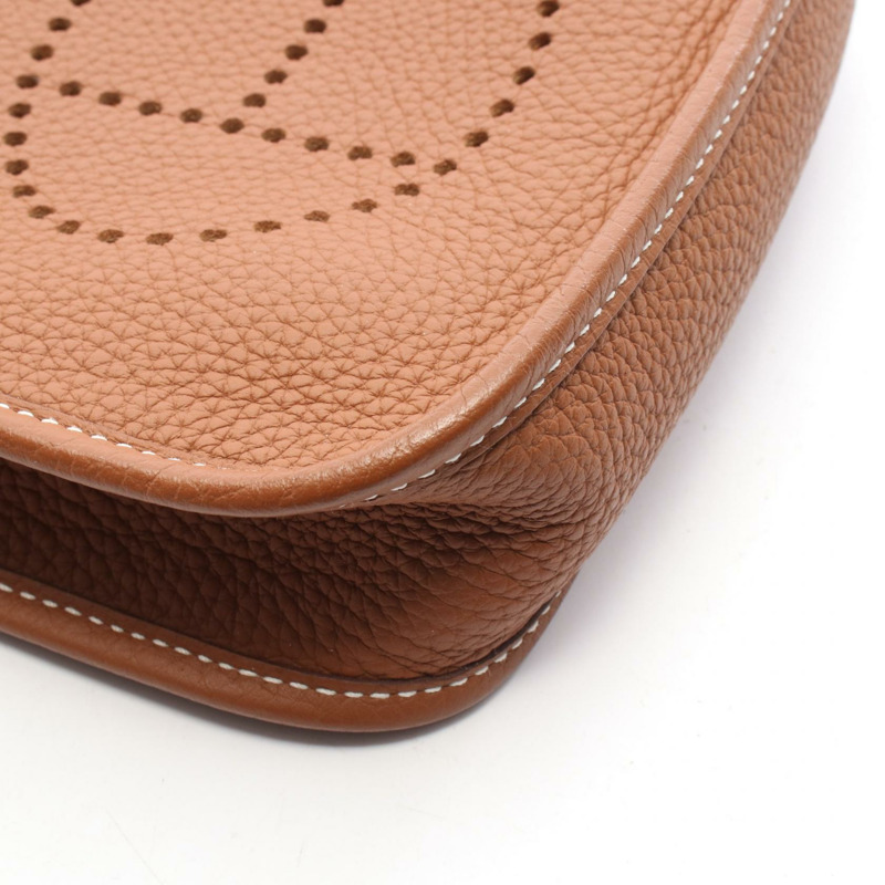 愛馬仕 Evelyne TPM 單肩斜背包 Z Taurillon Clemence 金色二手 SHW-5