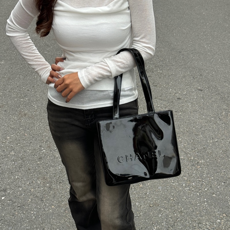 【CHANEL💃】 Chanel “so black” 全黑黑武士 肩背包 (專櫃18萬!)-5