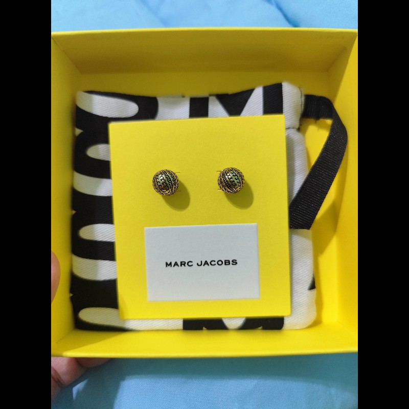 MJ Marc Jacobs Monogram 專櫃款 滿版球型耳環 中性款(不可議)-0