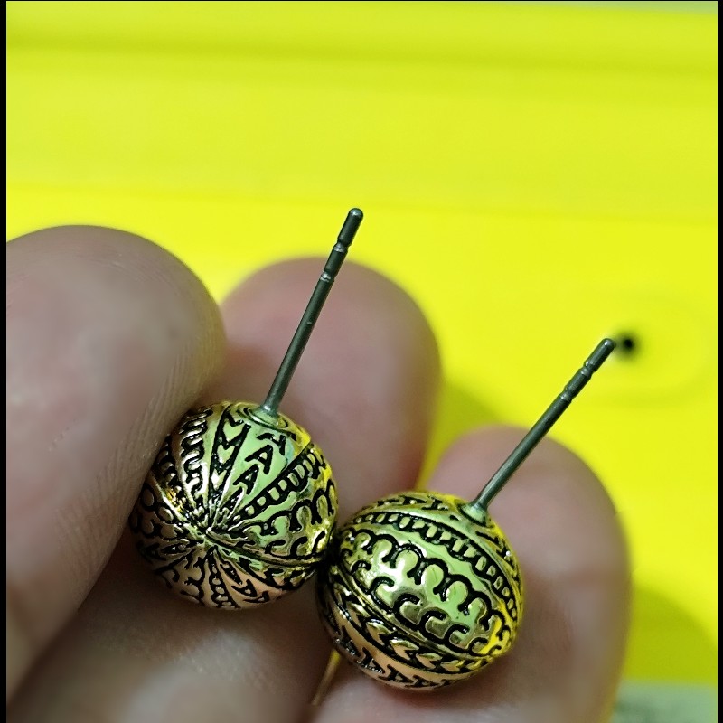 MJ Marc Jacobs Monogram 專櫃款 滿版球型耳環 中性款(不可議)-3