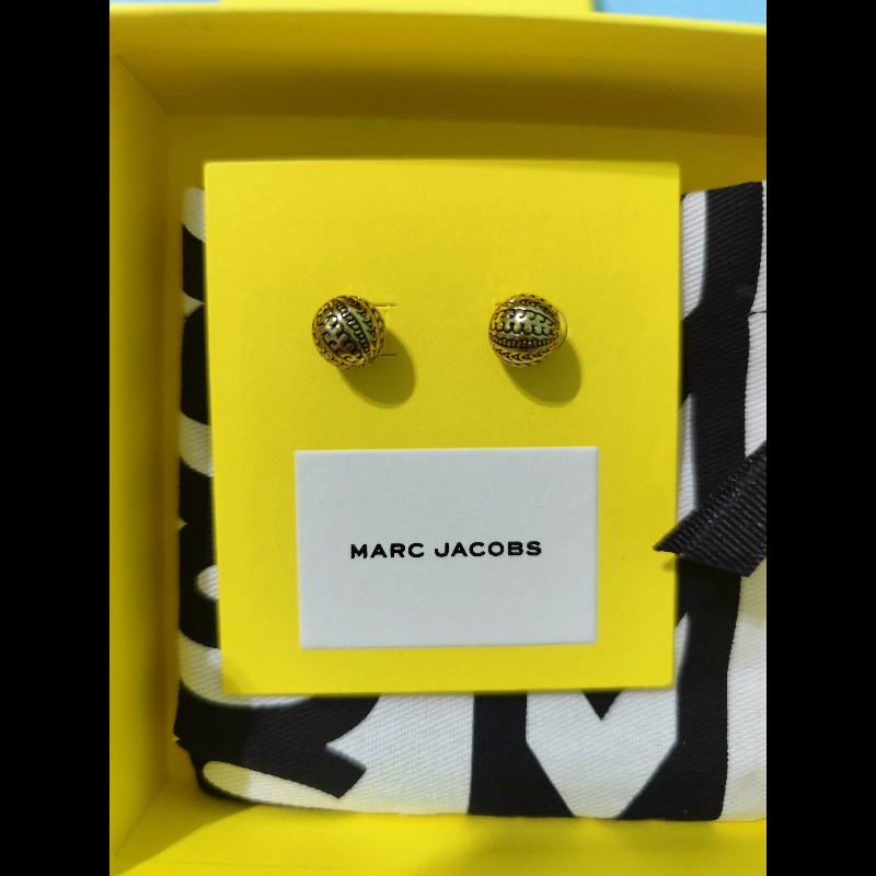 MJ Marc Jacobs Monogram 專櫃款 滿版球型耳環 中性款(不可議)-6