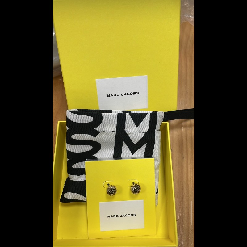 MJ Marc Jacobs Monogram 專櫃款 滿版球型耳環 中性款(不可議)-9