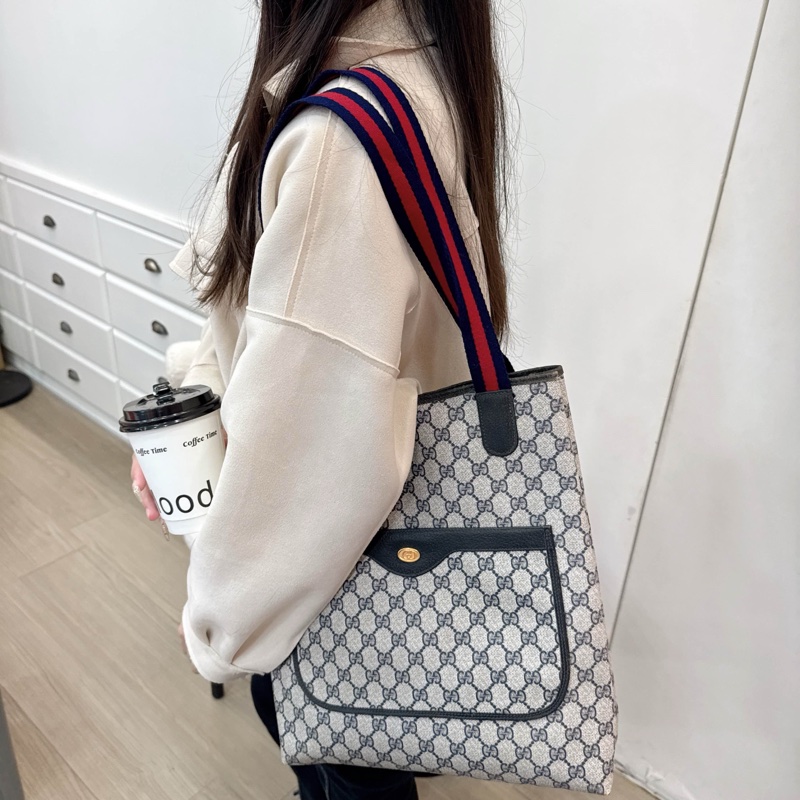Gucci 古馳 經典老花托特包 中古 二手 vintage-1