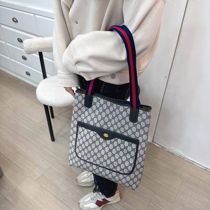 Gucci 古馳 經典老花托特包 中古 二手 vintage-2