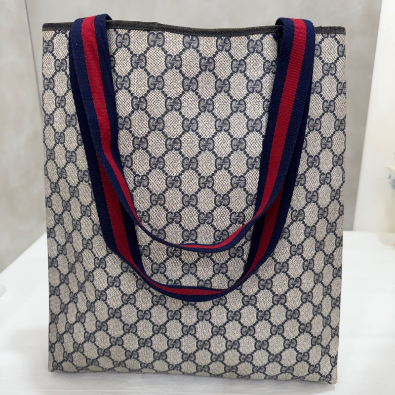 Gucci 古馳 經典老花托特包 中古 二手 vintage-6