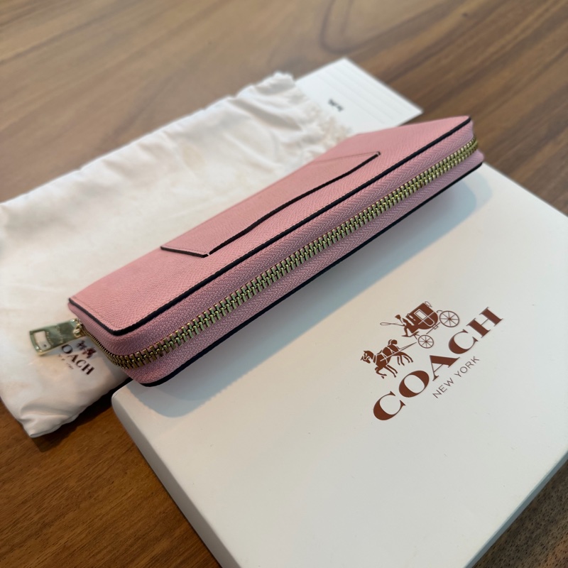 Coach 拉鏈長夾 （粉色）-10