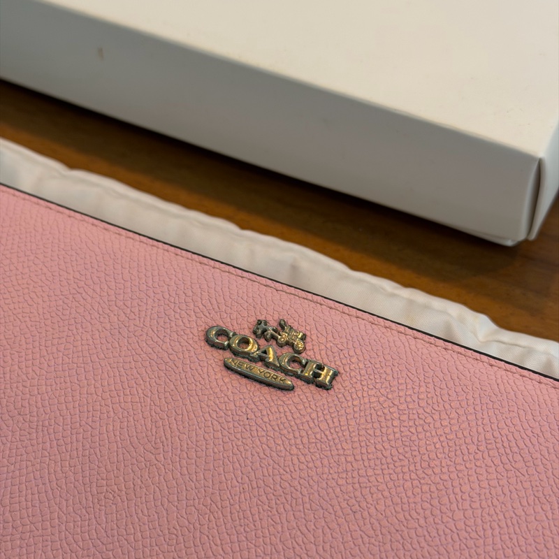 Coach 拉鏈長夾 （粉色）-15