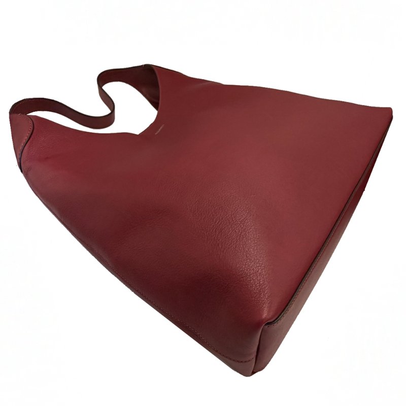 [全新]COACH 2026專櫃新款BROOKLYN 34素面牛皮肩背托特包(福利品/酒紅)-5