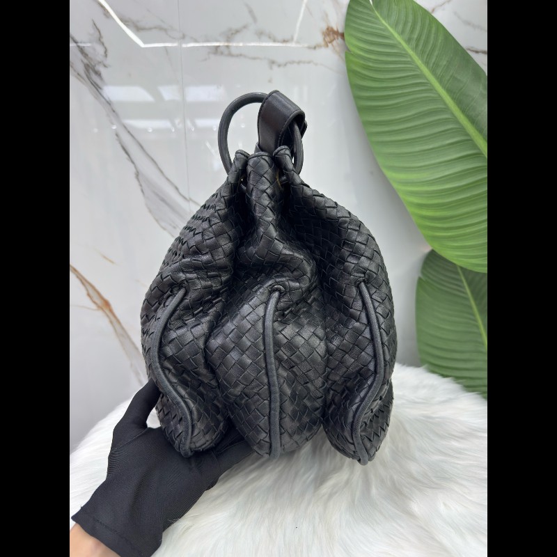 Bottega Veneta/葆蝶家黑色經典編織手提包單肩包-3