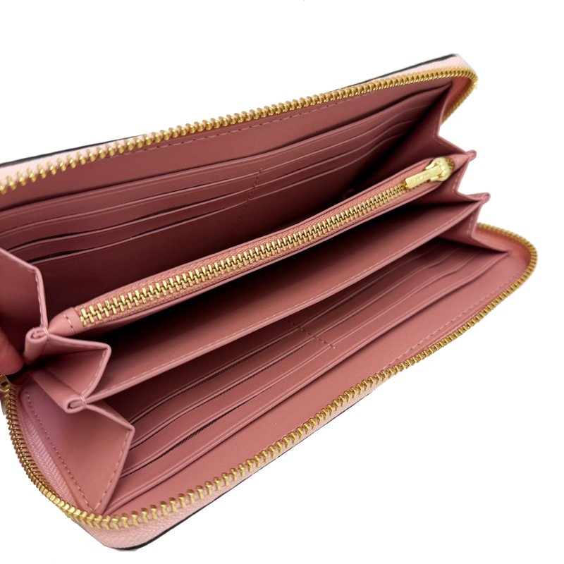 [全新]COACH C LOGO手掛式拉鍊零錢袋長夾(粉)-4