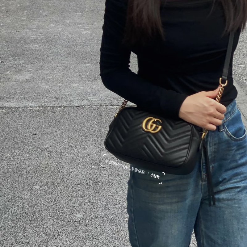 🏷Gucci 古馳.Marmont 24 相機包/客人寄賣-20