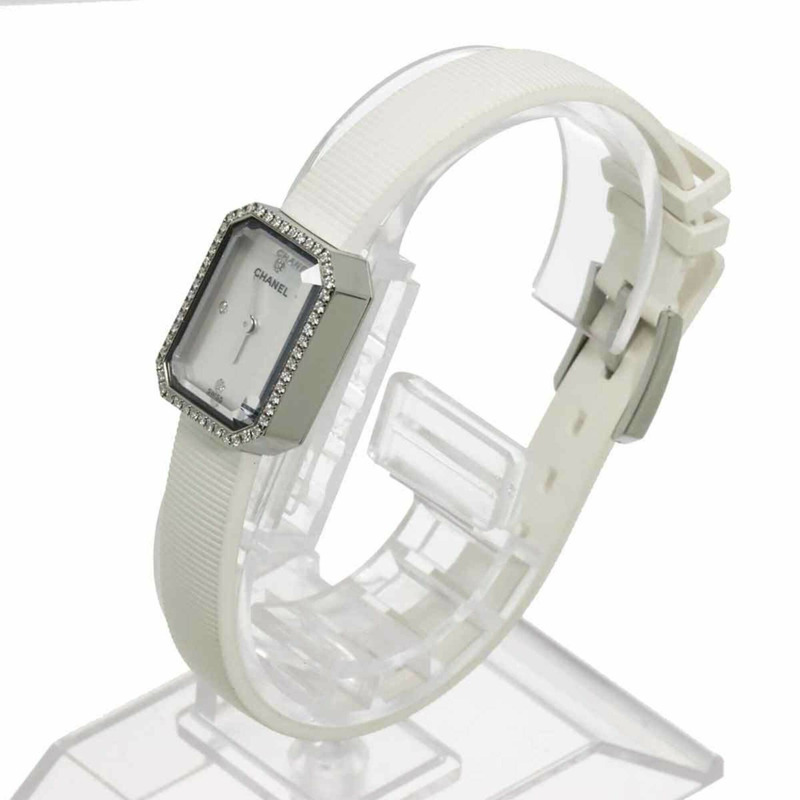 香奈兒 Premiere H2433 鑲鑽錶圈女錶 4P 白色錶殼 橡膠錶帶 石英錶-2