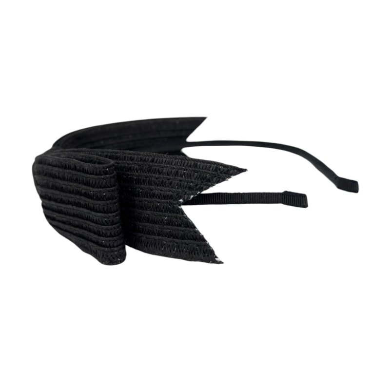 CHANEL CC 草編 蝴蝶結 髮篐-4