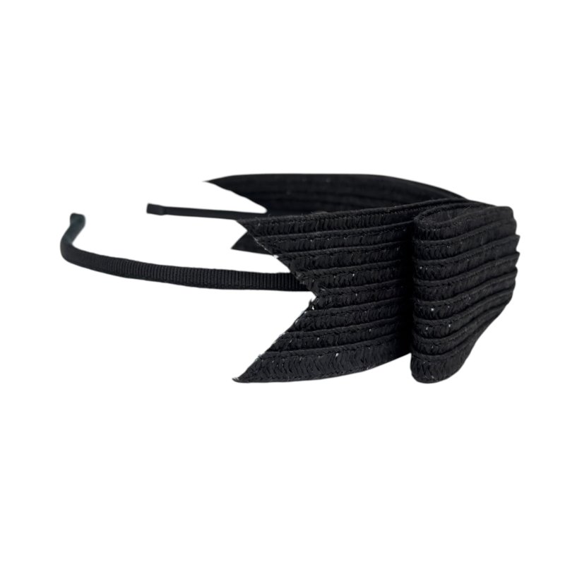 CHANEL CC 草編 蝴蝶結 髮篐-8