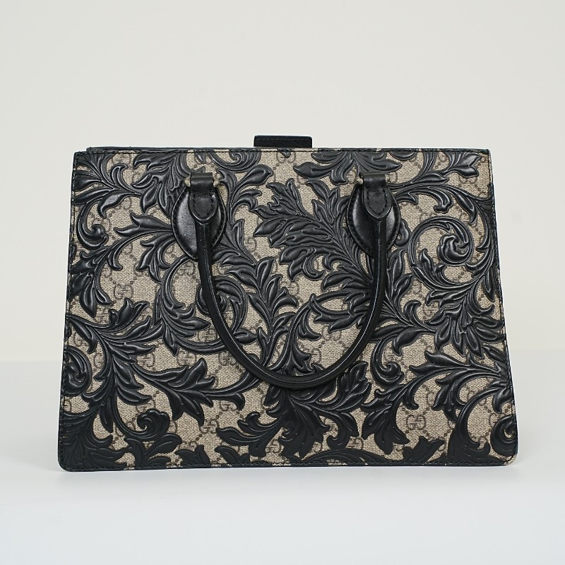 Gucci/古馳 限量款浮雕印花手提包-0