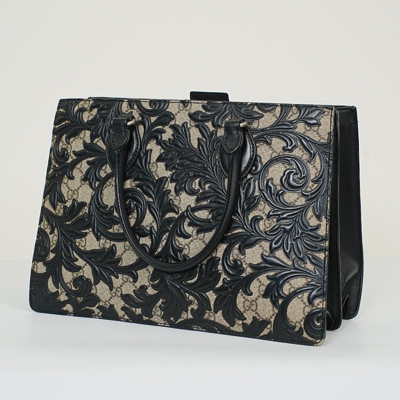 Gucci/古馳 限量款浮雕印花手提包-7