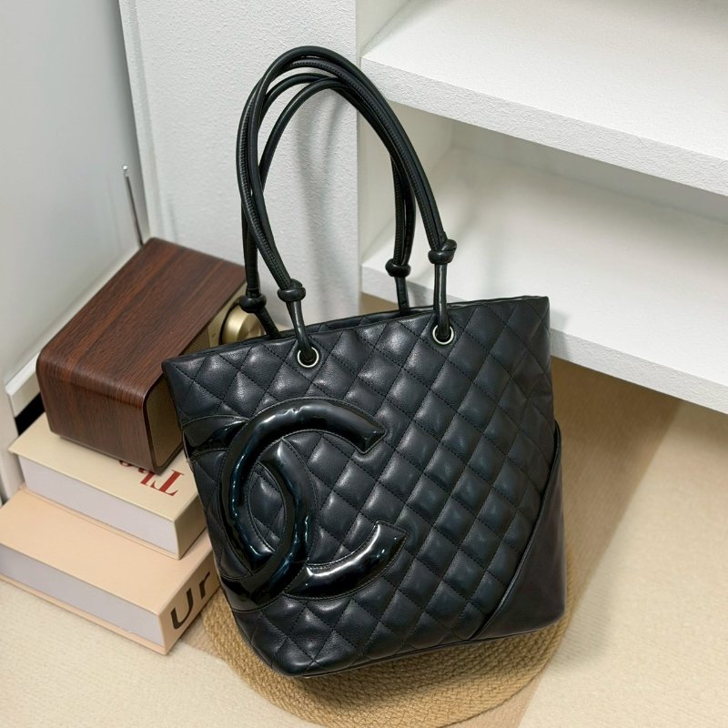 🏷Chanel 香奈兒．康鵬托特包 小號/客人寄賣-0