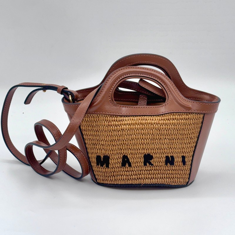 Marni草編籃子斜背包 手提包-3